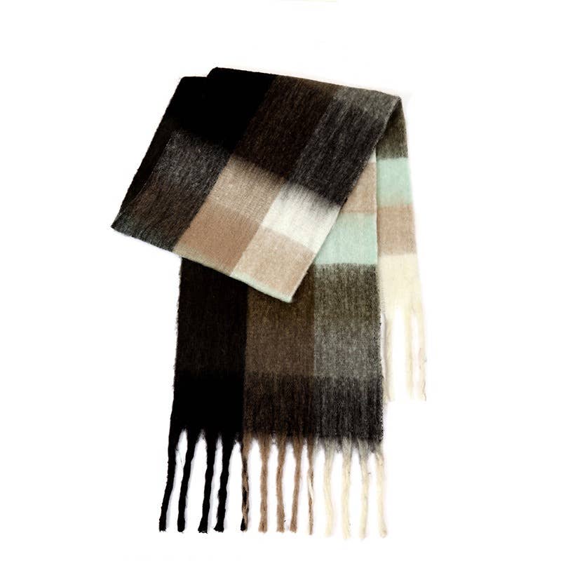 Ladies Color Block AC Plaid // Daily Scarf