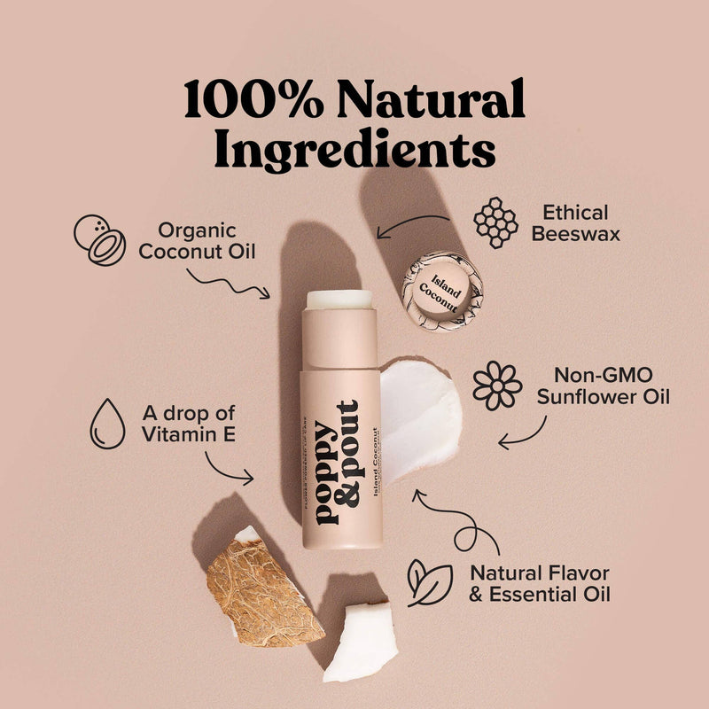 Poppy & Pout Island Coconut // Lip Balm