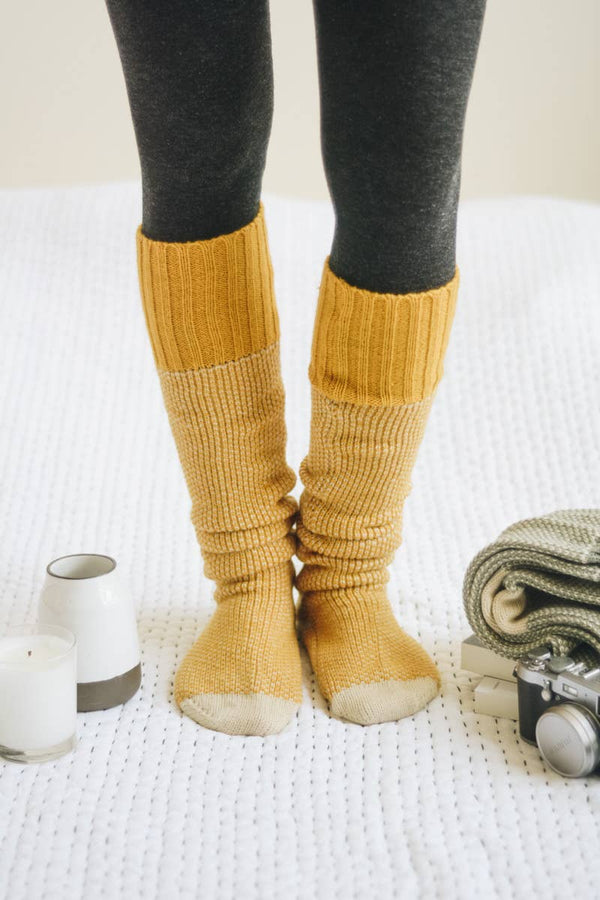 Warm & Soft Open Work Knit // Lounge Socks