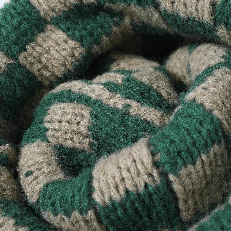 Ladies Color Block Square // Fold Hem Sweater Hat