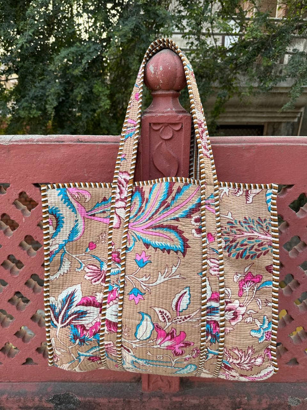 Block Print Cotton // Quilted Bag