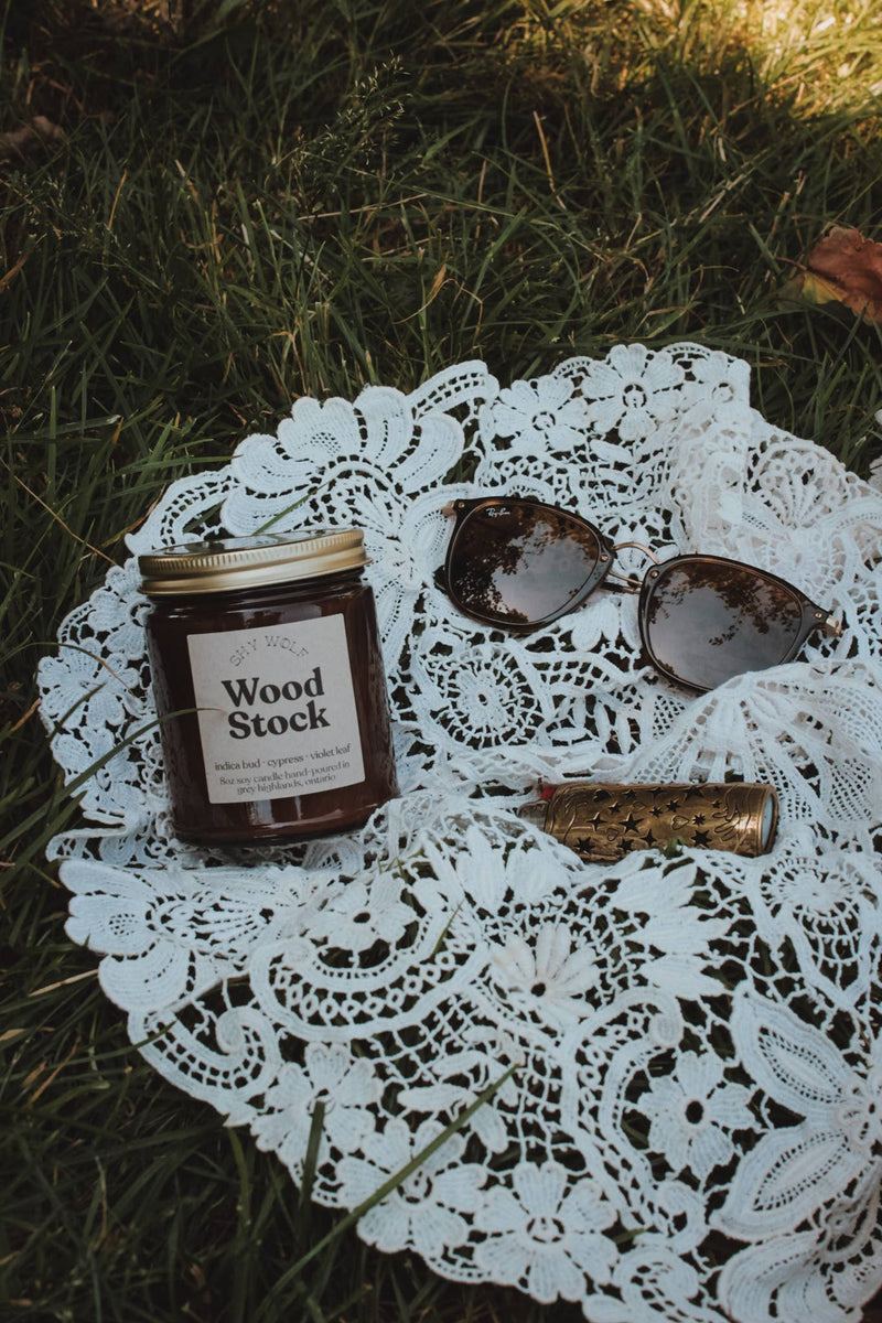 Woodstock Candle - boho summer, nostalgia, music festival