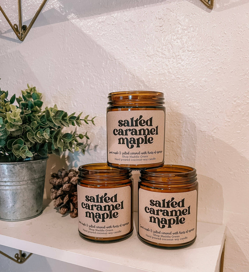 *MESSAGE BEFORE ORDERING* Custom candles. 8 oz amber jar