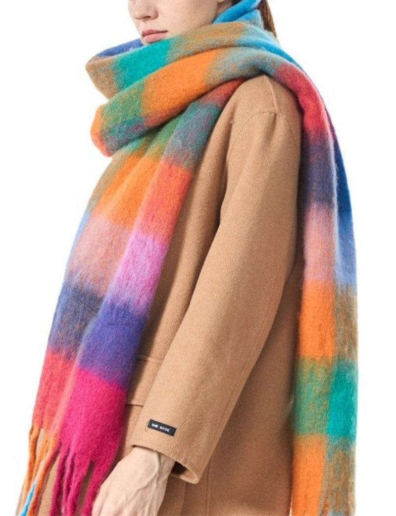 Ladies Color Block AC Plaid // Daily Scarf