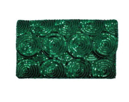 Emerald Green Beaded // Clutch