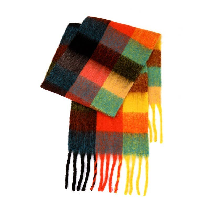 Ladies Color Block AC Plaid // Daily Scarf