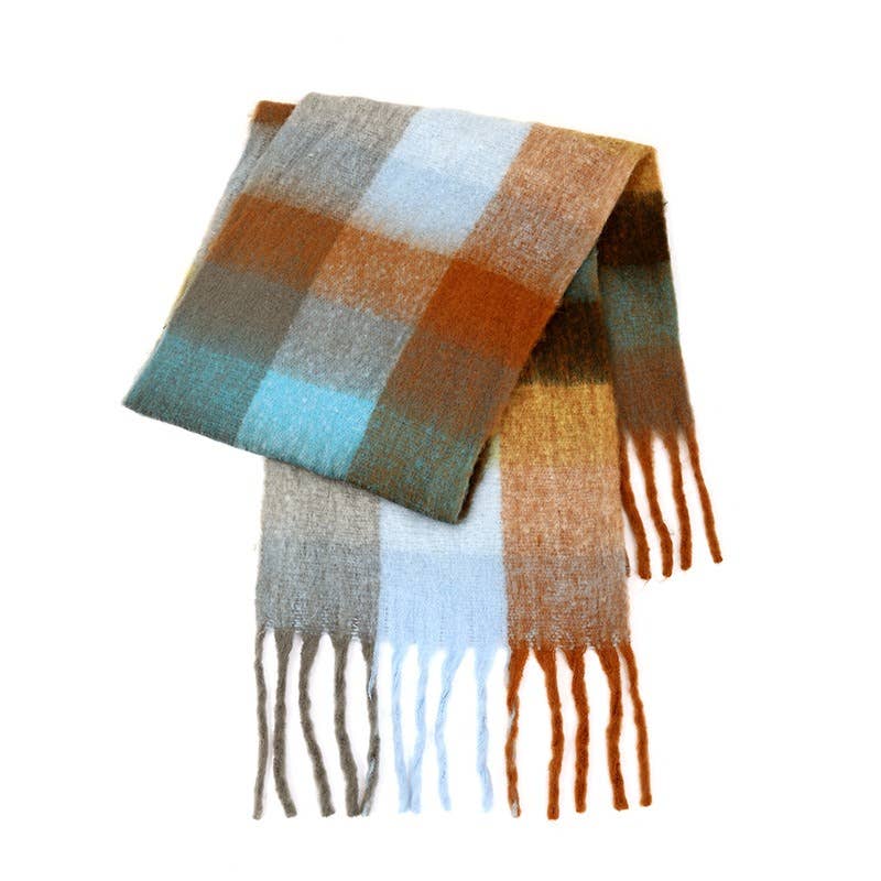 Ladies Color Block AC Plaid // Daily Scarf