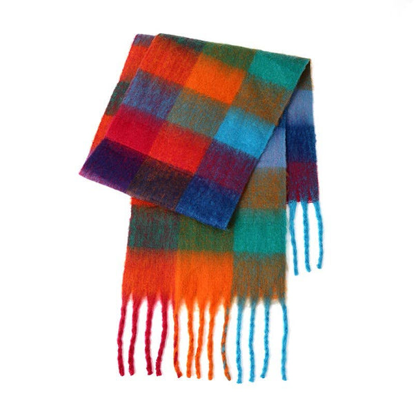 Ladies Color Block AC Plaid // Daily Scarf