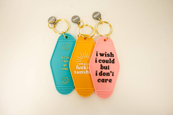 I Am A Ray Of Fucking Sunshine // Hot Stamped Motel Keychain