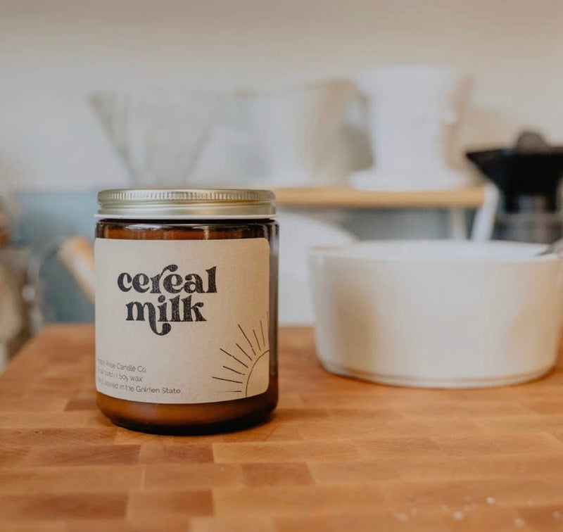 Cereal Milk // 8 oz Coconut Wax Amber Jar Candle