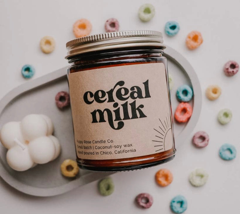 Cereal Milk // 8 oz Coconut Wax Amber Jar Candle