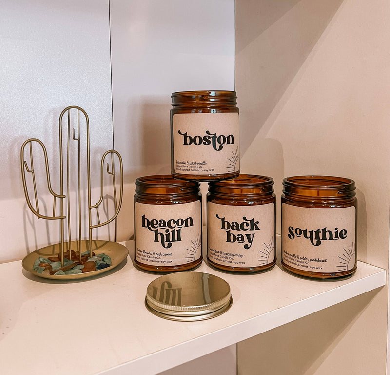 *MESSAGE BEFORE ORDERING* Custom candles. 8 oz amber jar
