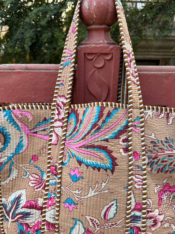 Block Print Cotton // Quilted Bag