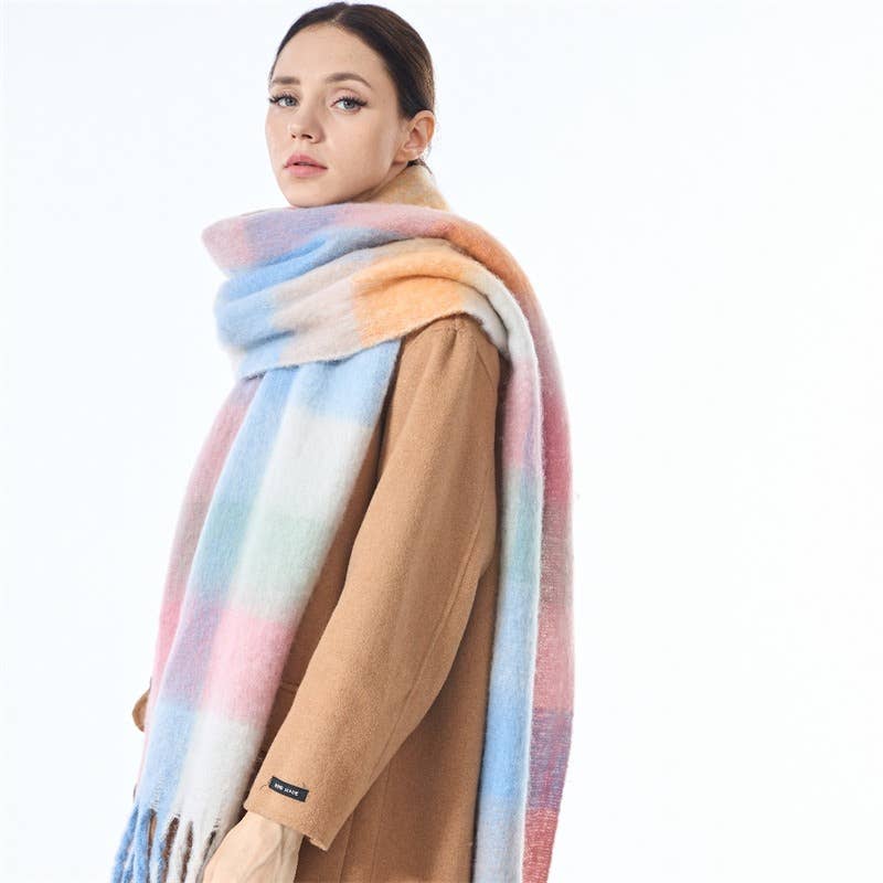 Ladies Color Block AC Plaid // Daily Scarf