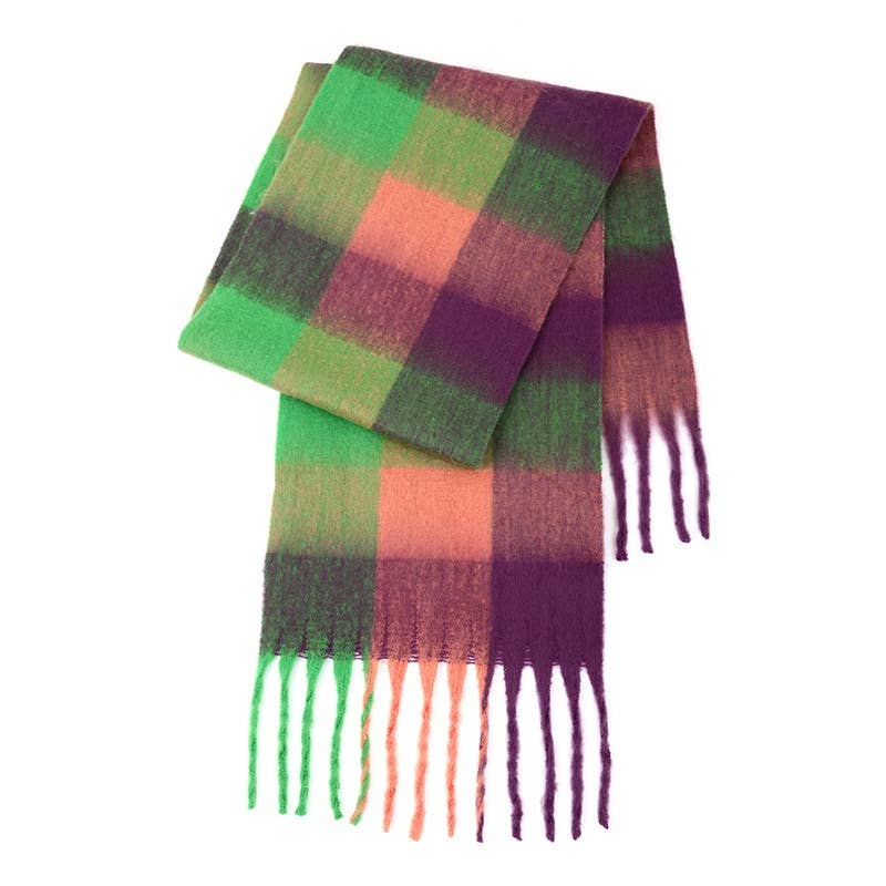 Ladies Color Block AC Plaid // Daily Scarf