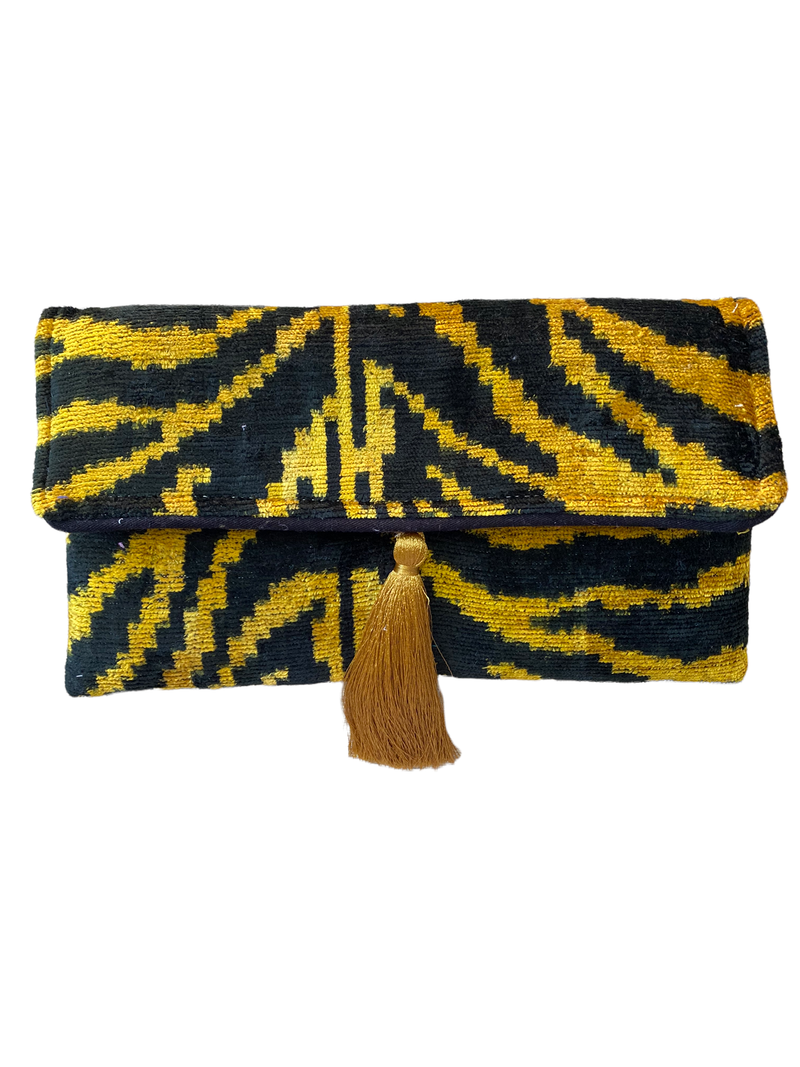 Silk Velvet Ikat // Clutch