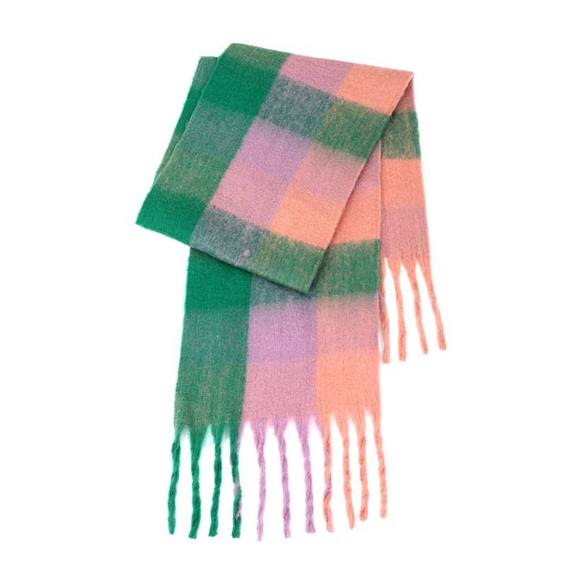 Ladies Color Block AC Plaid // Daily Scarf
