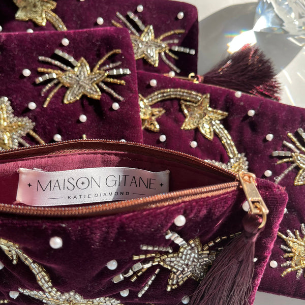 Shooting star // velvet pouch