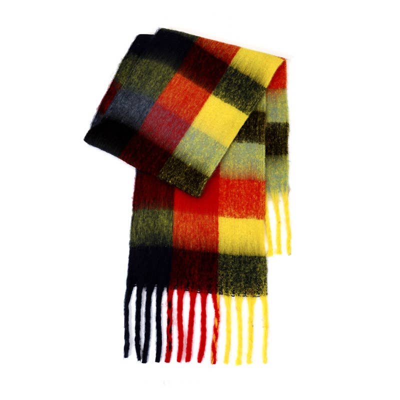 Ladies Color Block AC Plaid // Daily Scarf