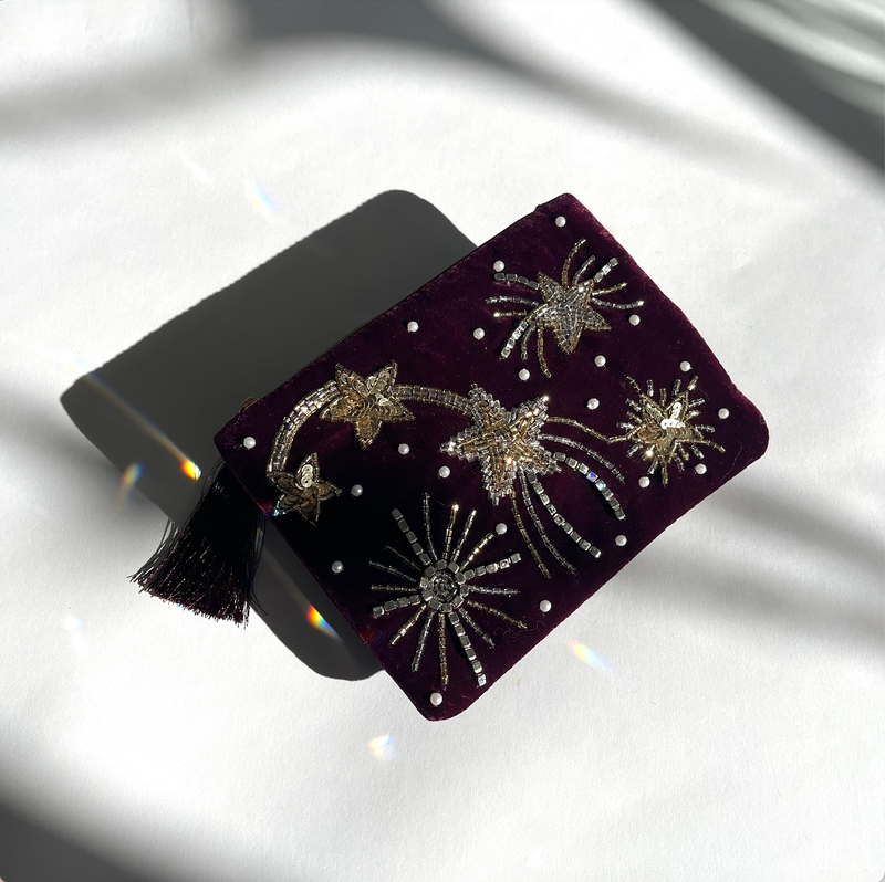 Shooting star // velvet pouch