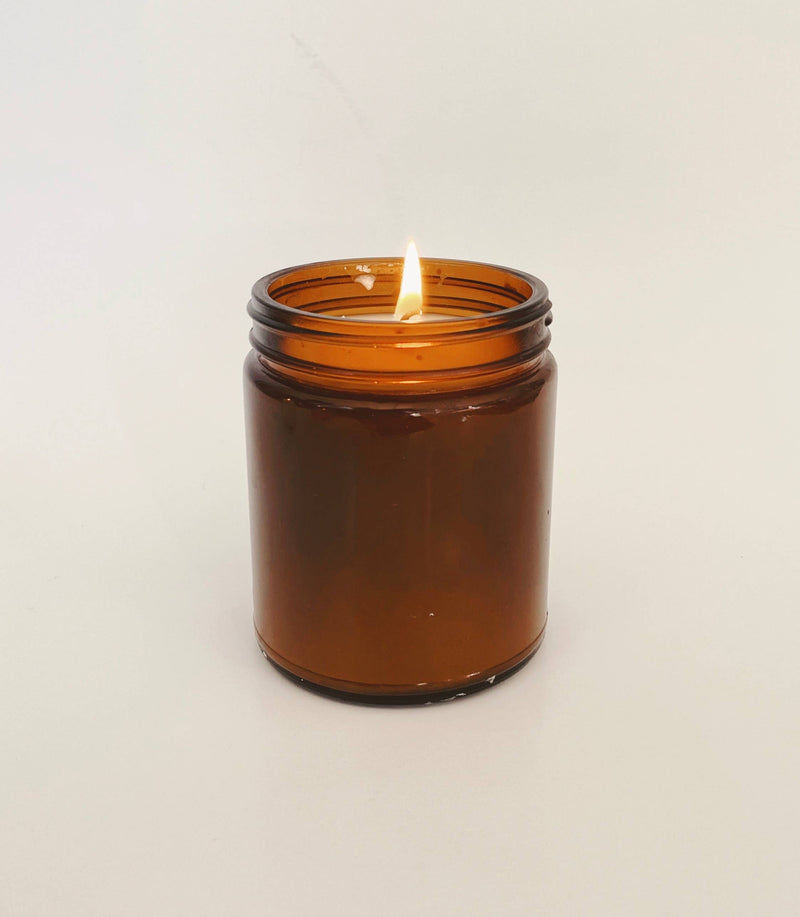 *MESSAGE BEFORE ORDERING* Custom candles. 8 oz amber jar