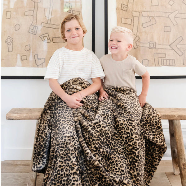 Leopard Faux Fur // Toddler Blanket