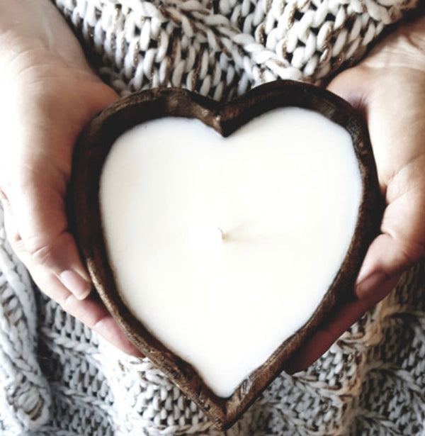 Candle // Heart Shaped Dough Bowl