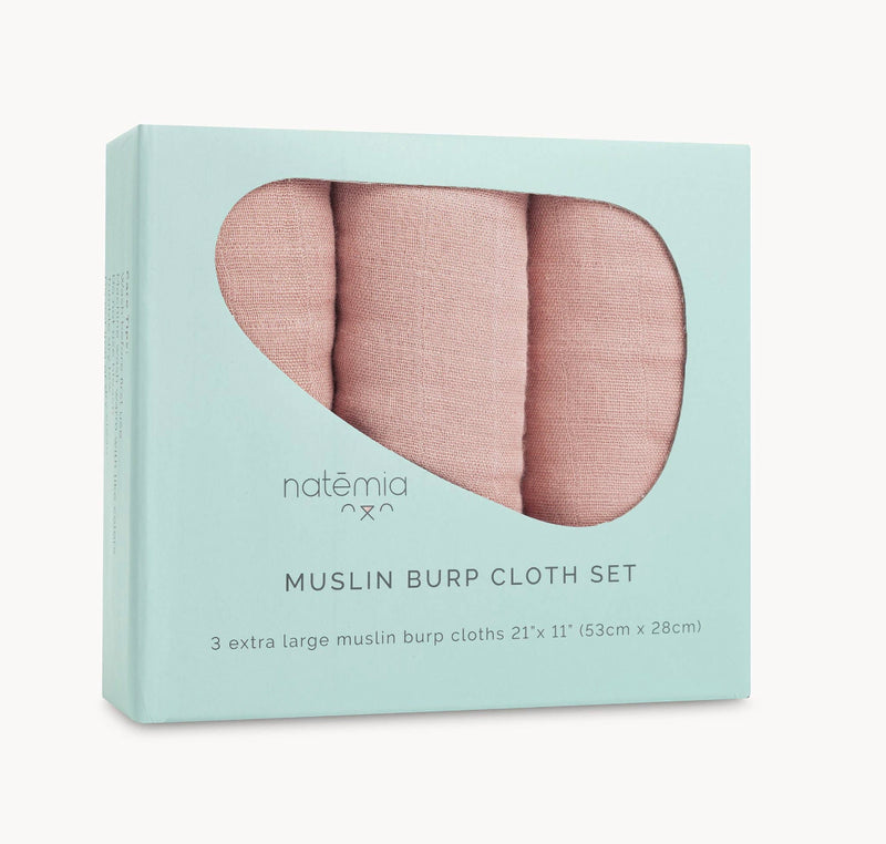 Ultra Soft Muslin Bamboo Burp Cloths - 3 Pack