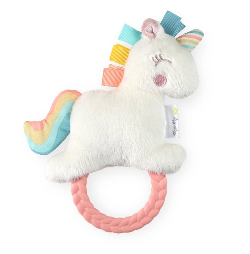 NEW Unicorn Ritzy Rattle Pal // Plush Rattle Pal with Teether