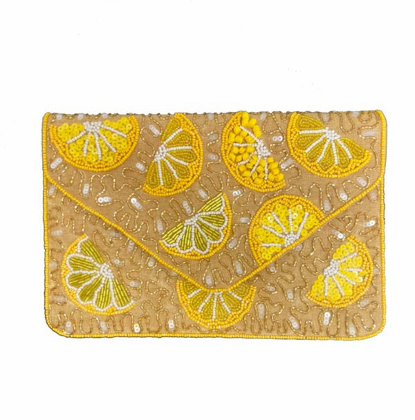 Fresh Squeezed// Beaded Clutch
