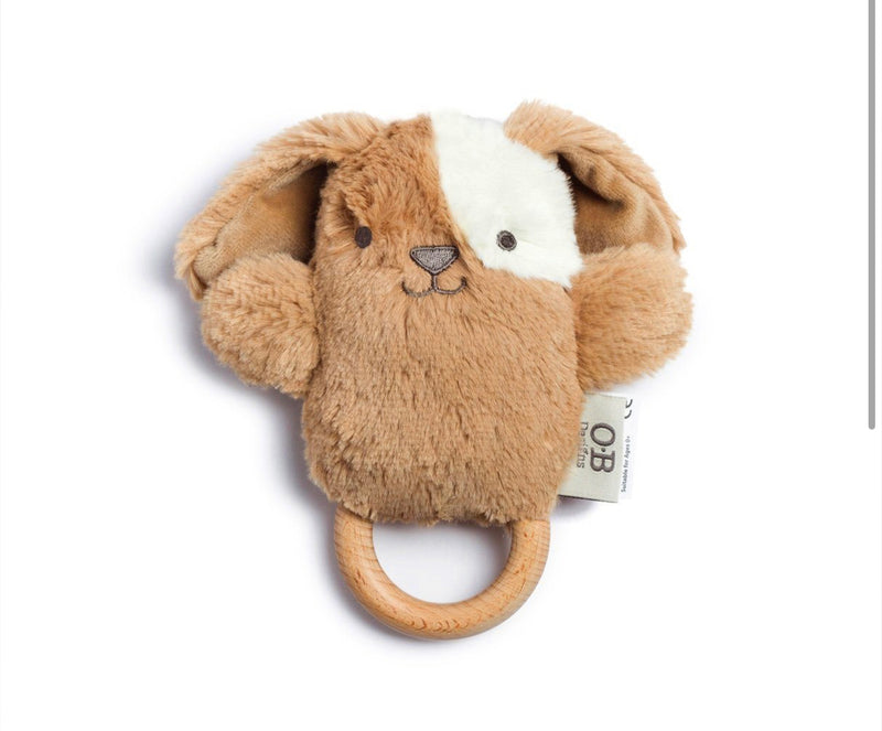 Eco-Friendly & Ethically Made // Wooden Baby Teether Duke Dog