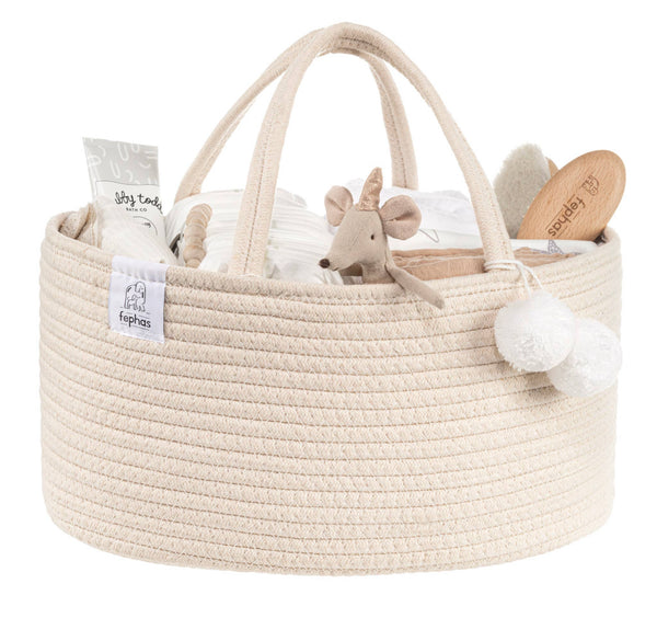 Cotton Rope Diaper Caddy