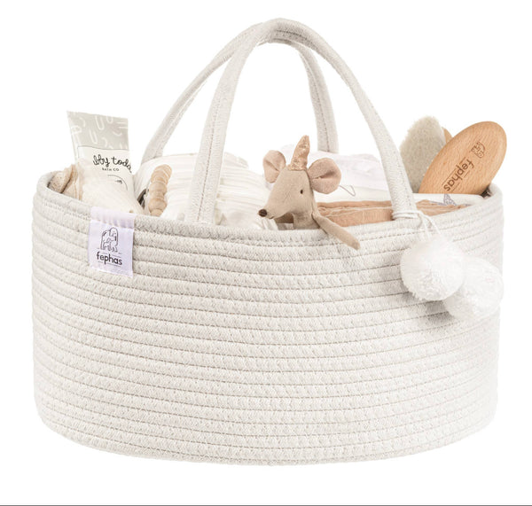 Cotton Rope Diaper Caddy