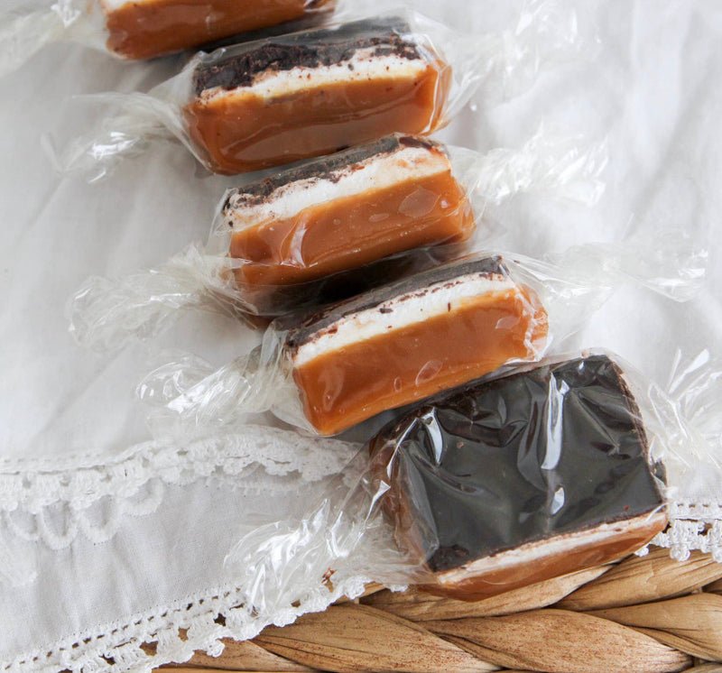 Dark Chocolate Marshmallow Caramels // Treats