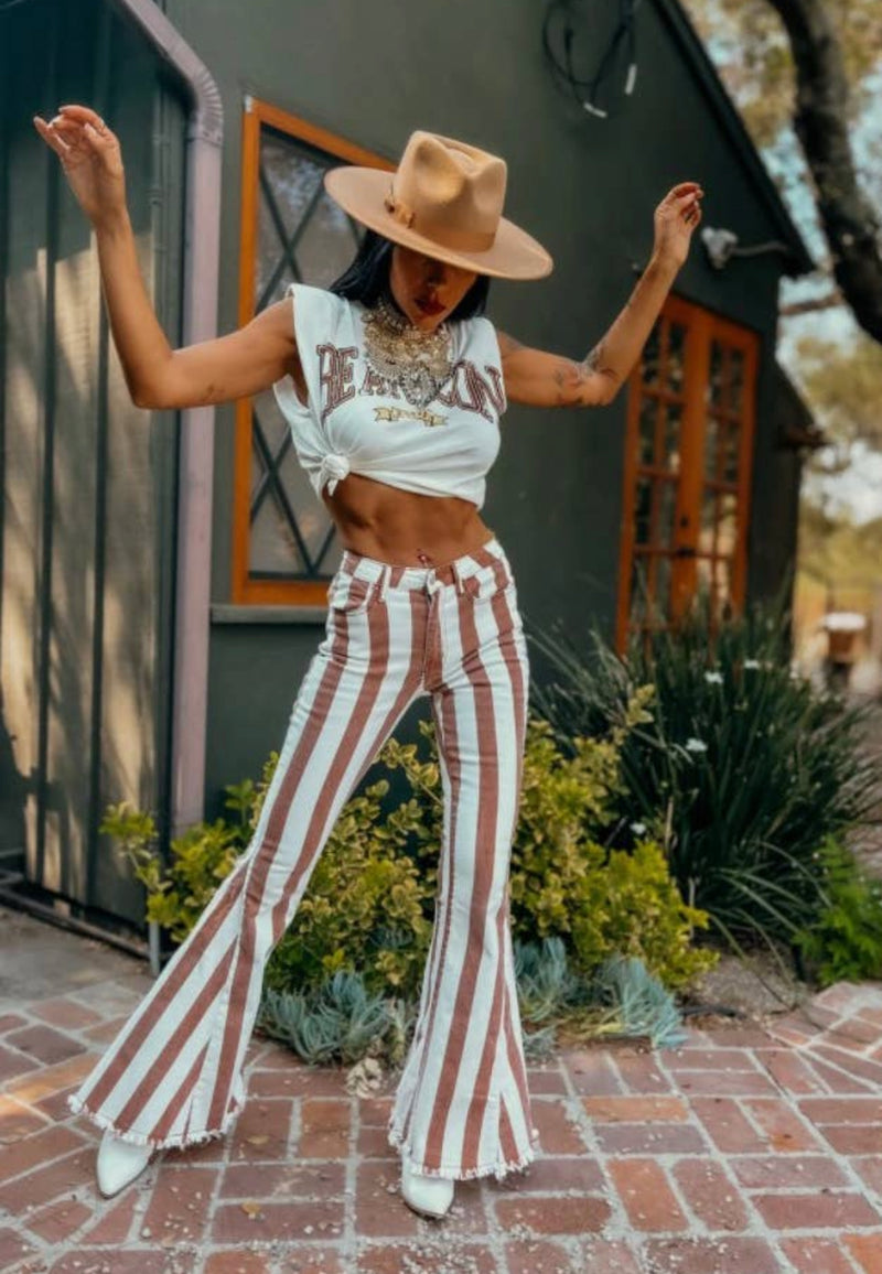 Stripped Bell Bottoms // Pants