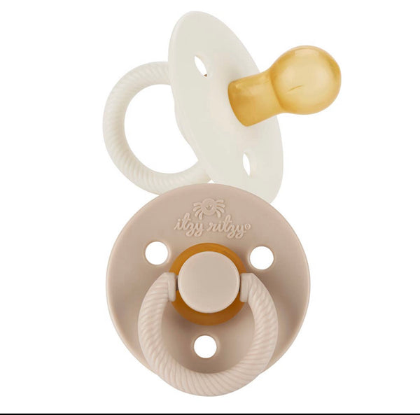 NEW Itzy Soother™ // Neutral Natural Rubber Pacifier Sets