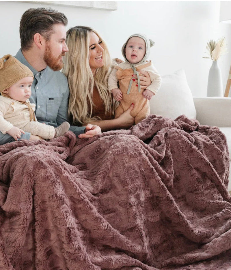 Patterned Faux Fur Throw // Blanket