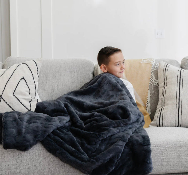 Patterned Faux Fur Throw // Blanket