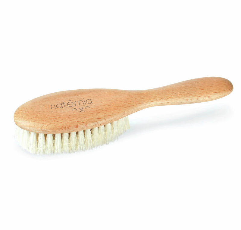 Wooden Baby Hair Brush with Natural Bristles