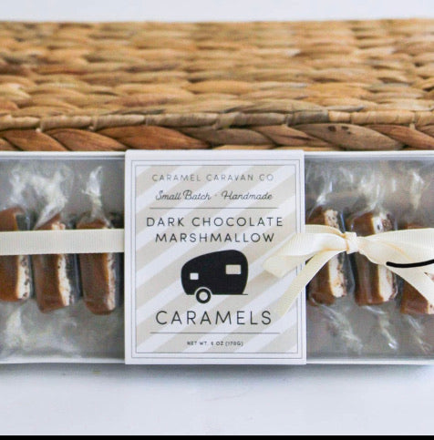 Dark chocolate caramel marshmallows // Treats
